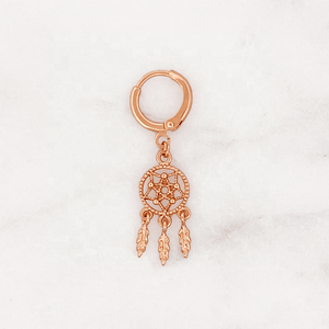 Gemnel حالمة نظرة مجوهرات 925 الفضة 18K الذهب مطلي زاك سحر هوب أقراط - Product Image 5