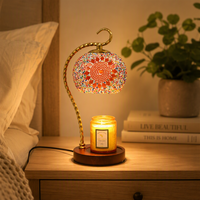 Lampe chauffe-cire électrique artisanale de style marocain de luxe pour la décoration intérieure et l'aromathérapie