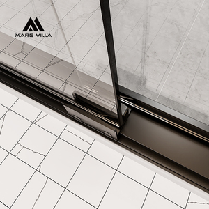 Porte <span class=keywords><strong>de</strong></span> <span class=keywords><strong>douche</strong></span> Mars Villa USA Project Hotel à installation facile, avec quincaillerie en acier inoxydable SS304 et bande d'étanchéité étanche - Product Image 4