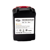 Baterai Lithium Ion 3ah Pengganti, Baterai Perkakas Listrik 18V Isi Ulang untuk Gergaji Bundar PC18B