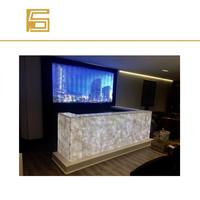 Panneaux lumineux en marbre LED à vente chaude 2023, Lumi Stone, blanc, luxe, pour sol, pour décoration d'arrière-plan