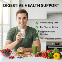 Capsules d'extrait de graines de psyllium à base de plantes, sans OGM, sans gluten, supplément riche en fibres, favorise la régularité intestinale