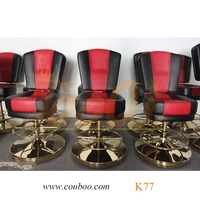 K77 tabouret de Bar réglable de haute qualité, noir rouge blanc PU meubles pivotants de Club Table de jeu de Poker Roulette Slot chaise de Casino