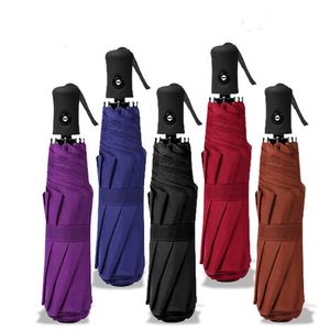 Parapluie pliant automatique à trois sections avec cadre métallique, fabrication usine, prix promotionnel abordable, cadeaux d'affaires personnalisés portables - Product Image 1