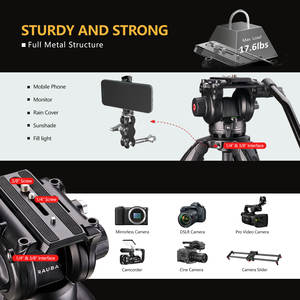 Trípode para Cámara de Video RAUBAY de 70.8 Pulgadas, Trípode Resistente DV-3 - Product Image 6