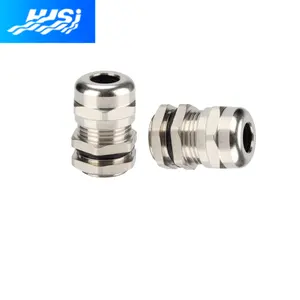Lighting System IP68 Metallic Cable Gland Brass Small Mini Size 1/4" G Thread BSP PF Type Metal Electrical Cable Connector