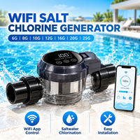 Chlorinateur intelligent à eau salée pour piscines, générateur de chlore à cellule en titane, construction durable en plastique ABS