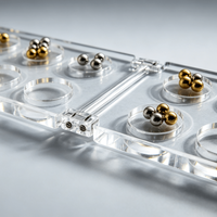 Jeu de société Mancala moderne en acrylique, pliable et portable, ensemble de table décoratif, cadeau pour soirée de jeux