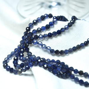 Cuentas de iolita <span class=keywords><strong>Ada</strong></span> de 4mm, cuentas de cristal azul violeta redondas facetadas sueltas, venta al por mayor para fabricación de joyas DIY, piedras de energía curativa - Product Image 2