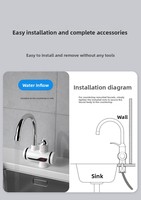 Robinet de cuisine électrique à chauffage rapide instantané en 3 secondes avec eau froide et chaude 3000W pour usage domestique