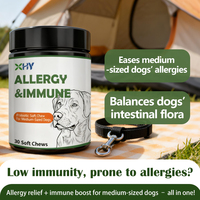 Friandises pour chiens contre les allergies, marque privée, pour soulager la peau, soutien de la santé immunitaire des chiens, complément alimentaire pour animaux de compagnie