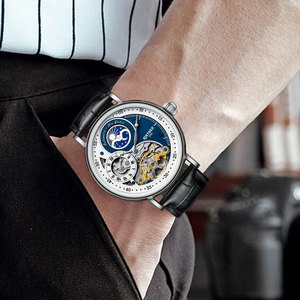 Nouveauté Prêt à Expédier Montres Mécaniques Tourbillon Haute Qualité Cuir Véritable Montre Homme pour Hommes - Product Image 5
