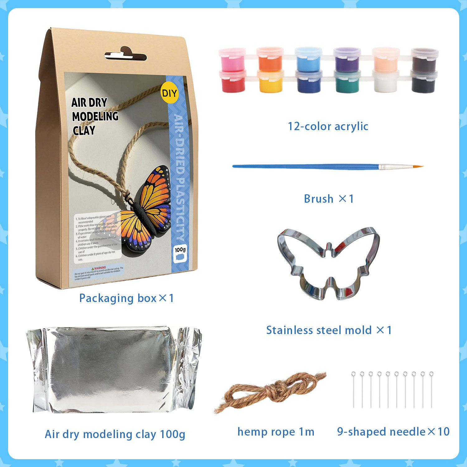 Air-Dried Clay DIY Kit Style 4