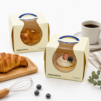 Boîtes à gâteaux biodégradables de luxe avec fenêtre, pelliculage mat, paillettes, emballage de boulangerie personnalisé imprimé pour les célébrations d'anniversaire et de mariage