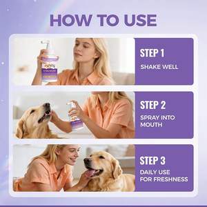 Spray Dental para Mascotas Luxfume con Ingredientes Naturales, Refrescante Bucal, Refresca el <span class=keywords><strong>Aliento</strong></span> y Ayuda en la Higiene Bucal Diaria para Mascotas - Product Image 4