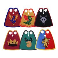 Accesorios para Minifiguras de Castillo Militar Medieval MOC, Bloques de Construcción, Caballeros Leones Rojos, Soldados Lobo, Capa de Plástico para Niños
