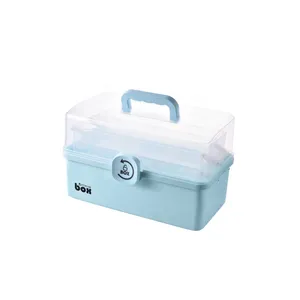 ホット7LPP医療ボックス薬収納ボックスオーガナイザー応急処置キット収納ボックス & ビンプラスチックワードローブ多機能スクエア