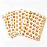 Papier d'emballage alimentaire personnalisé avec logo, résistant à la graisse, pour hamburgers, frites et restauration rapide
