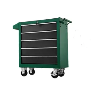 Caja de Herramientas de taller de 5 cajones, alta seguridad, armario de acero, carrito para garaje