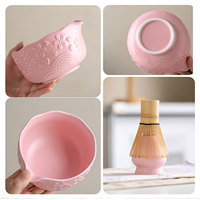 Ensemble Matcha Japonais Sakura : Bol à Matcha, Fouet à Thé, Accessoires de Cérémonie du Thé, Outils à Matcha, Collection Complète