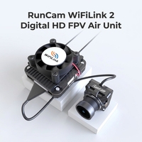 RunCam WiFiLink 2 Digital HD FPV Air Unit OpenIPC 1080P 90fps Sensor IMX415 Doble LED Indicador de Estado Kit de Cámara VTX Inalámbrica 5G