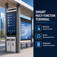 Abri de bus solaire durable avec banc pour solutions de transport urbain