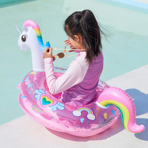 Flotador de Natación <span class=keywords><strong>para</strong></span> Bebés, en Forma de Corazón, Unicornio, Asiento Inflable <span class=keywords><strong>para</strong></span> Bebés, Piscina, Parque Acuático, Uso Infantil - Product Image 2