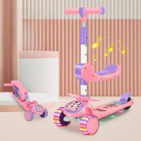 Trottinette pour enfants, trottinette à 3 roues réglable pour enfants avec selle