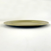 Assiette de présentation dorée SEBEST Factory 13'' à motif élégant, en plastique incassable, pour mariage, décoration de table et accessoire