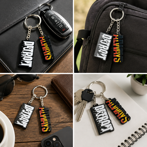 Porte-clés en métal personnalisé avec impression sérigraphique <span class=keywords><strong>de</strong></span> qualité supérieure, logo personnalisé, pour cadeaux promotionnels, marques, événements, accessoires - Product Image 3