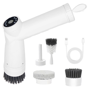 Brosse de nettoyage électrique multi-têtes, étanche, haute efficacité, nettoyeur ménager, nettoyeur électrique à trois vitesses - Product Image 1
