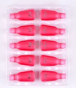 Clips professionnels réutilisables en plastique et silicone (lot de 10) pour le retrait du vernis à ongles en gel – Usage en salon - Product Image 2