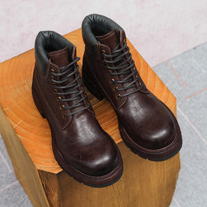 Botas de Trabajo de Cuero Genuino Amish Vintage de Lujo para Hombre, Impermeables, con Cordones, Construcción Goodyear Welted, Empeine de Cuero Resistente - Product Image 2