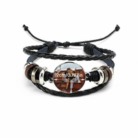 Photo de groupe personnalisable pour couple, photo sur verre, bracelet tissé, bracelet nostalgique pour amoureux à distance