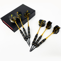 Ensemble de fléchettes Penpen Custom Black Copper Dart Flights, modèle 35460, poids de fléchette unique 24g, logo personnalisé, emballage cadeau pour sport en salle.