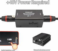 Amplifier mikrofon dinamis Mini, portabel mikrofon kabel Gainer adapter XLR Preamplifier