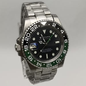 SEILOCE <b>Men</b> GMT <b>Watch</b> 40mm Automatic Mechanical <b>Waterproof</b> NH34 Luminous Sapphire Ceramic Bezel - Product Image 6