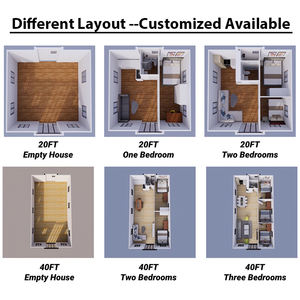 Modern mewah 20FT 40FT Modular kontainer rumah dapat diperluas baja Sandwich Desain Panel prefabrikasi apartemen hotel vila - Product Image 5
