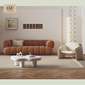 Sofá Seccional de diseño simple y moderno OKF, sillón de salón de tela muy duradero para apartamento o villa para sala de estar - Product Image 5