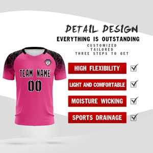 Conjuntos de entrenamiento de fútbol clásicos personalizados en rojo rosa para adultos/niños - Product Image 3