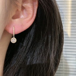 <b>Diamond</b> <b>Earrings</b> Fine Jewelry Custom 10K 14K 18K White Gold Lab Grown <b>Diamond</b> Hoop <b>Earrings</b> for Women Men - Product Image 4