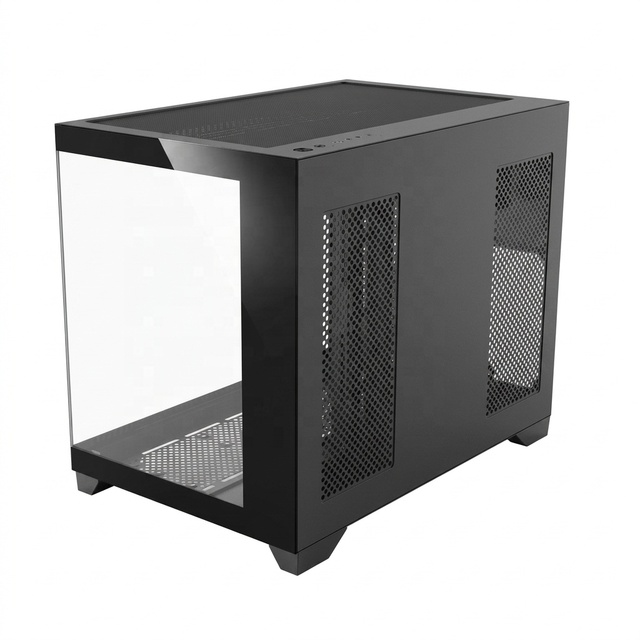 Wholesale Custom MATX Mid Tower Transparent PC Case for Gaming Desktop