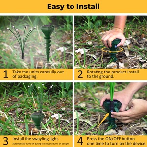 Répulsif à taupes amélioré avec lumières oscillantes, alimenté par énergie solaire, dissuasif pour serpents, pointes sonores, répulsif pour marmottes, rongeurs, extérieur - Product Image 6