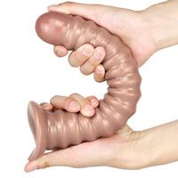 Dildo de rosca súper grande y largo, transparente de cristal, de gelatina, súper realista, juguete sexual para adultos, venta al por mayor, novedad