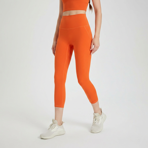 Women High Waist Butt Lifting <b>Capri</b> Yoga <b>Leggings</b> Elastic Waist Breathable 4 Way Stretch Cropped Pants Pilates Gym Workout - Product Image 3