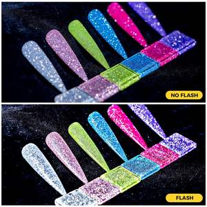 Esmalte de <span class=keywords><strong>Uñas</strong></span> <span class=keywords><strong>en</strong></span> <span class=keywords><strong>Gel</strong></span> Reflectante con Diamantes de Discoteca, Efecto Holográfico Brillante, Secado con Lámpara UV LED, para Manicura Profesional, 10 ml - Product Image 2