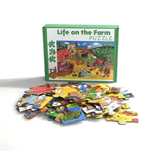 Commercio all'ingrosso personalizzato bambino bambino bambini fattoria puzzle bambino bambini per bambini 50 pezzi