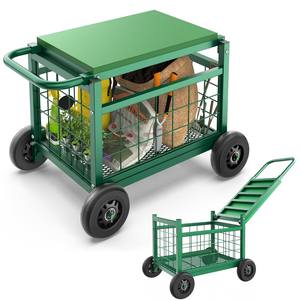 Siège de travail de <span class=keywords><strong>jardin</strong></span> roulant avec roues, chariot de jardinage robuste amélioré avec siège, tabourets de <span class=keywords><strong>jardin</strong></span> roulants avec roues pour seniors - Product Image 2