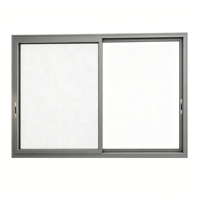 Fenêtres coulissantes en verre trempé simple ou double vitrage, profilés en alliage d'aluminium personnalisés OEM/ODM pour villas résidentielles