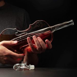 1000ml ornements créatifs décanteur en forme de violon pour vin rouge blanc épaissi bouteilles en verre support en bois <span class=keywords><strong>carafe</strong></span> à <span class=keywords><strong>whisky</strong></span> personnalisée - Product Image 5